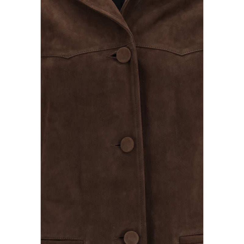 Tory Burch Brown Goatskin Jacket