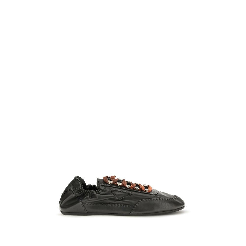 Baskets de sport Prada noires en agneau Ovis Aries Aries