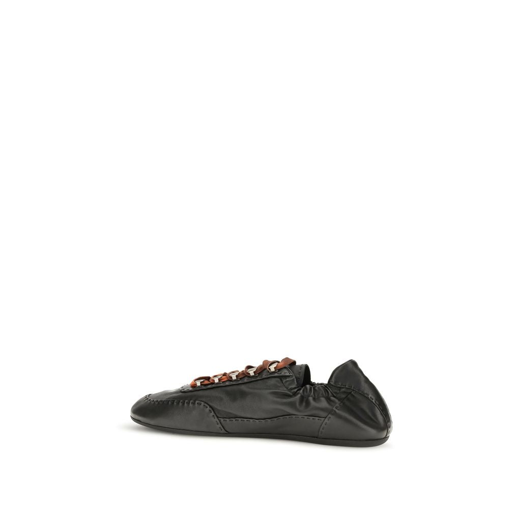 Baskets de sport Prada noires en agneau Ovis Aries Aries