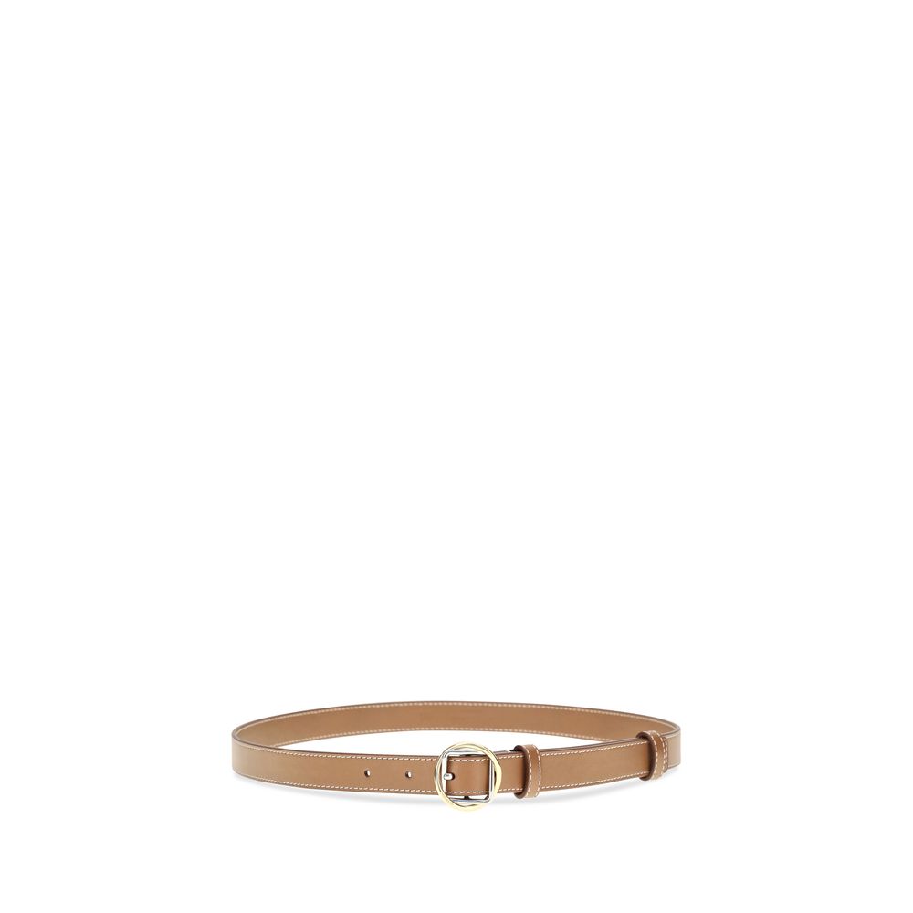 Ceinture fine Jacquemus en cuir de veau beige