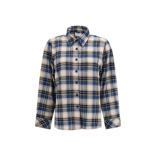 P.A.R.O.S.H. Blue Cotton Pattern Shirt