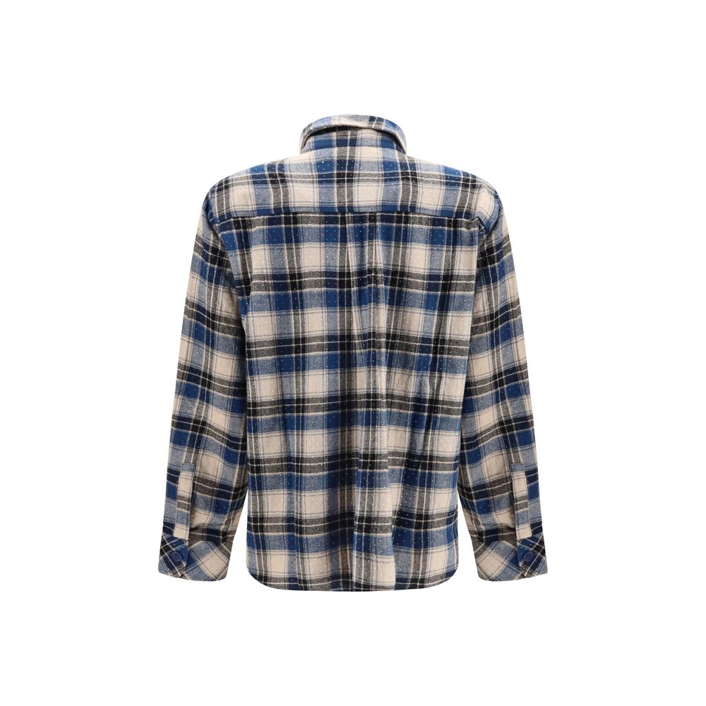 Chemise P.A.R.O.S.H. en coton bleu à motifs