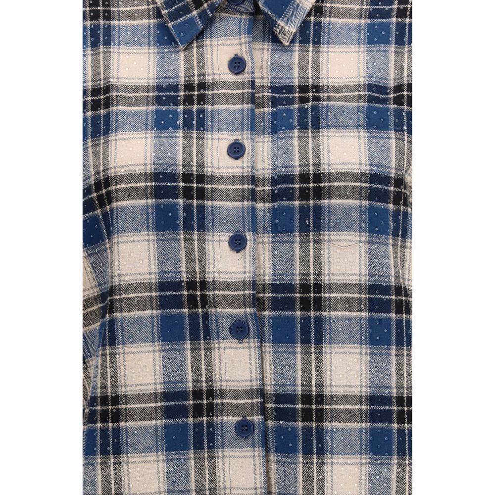 Chemise P.A.R.O.S.H. en coton bleu à motifs