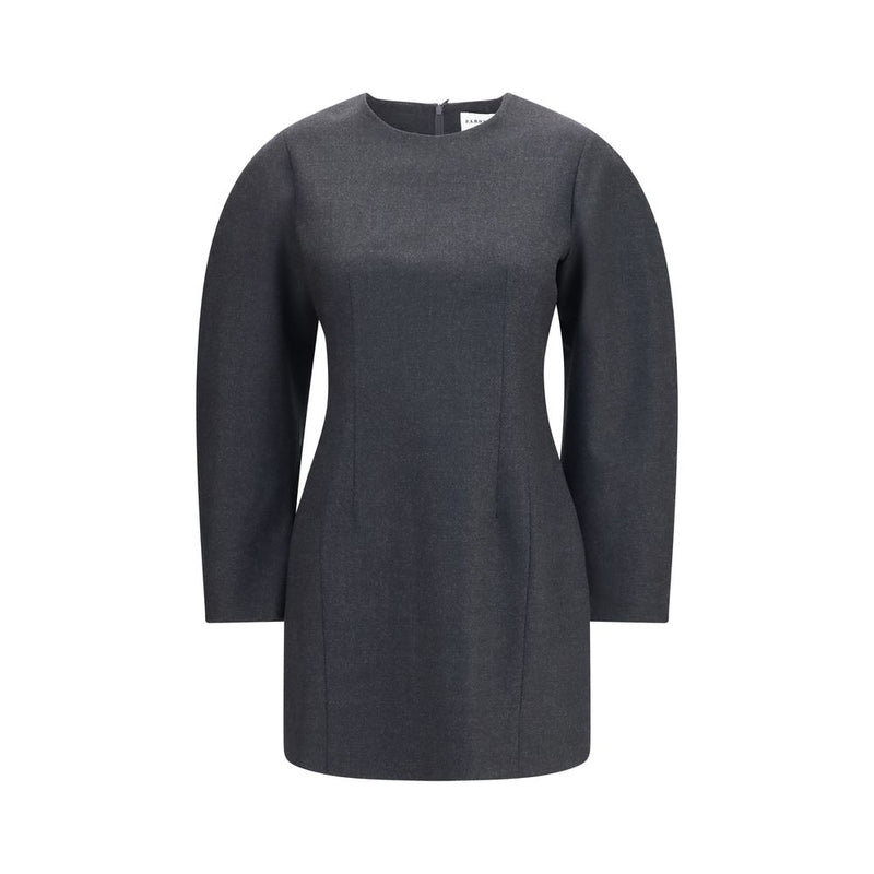 P.A.R.O.S.H. Gray Wool Oves Aries Casual Dress