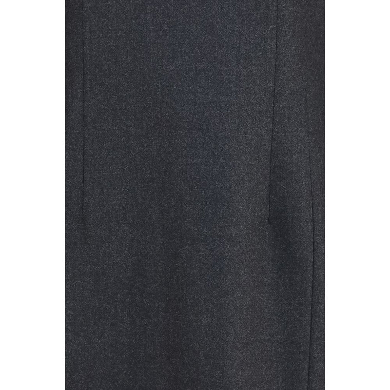 P.A.R.O.S.H. Gray Wool Oves Aries Casual Dress