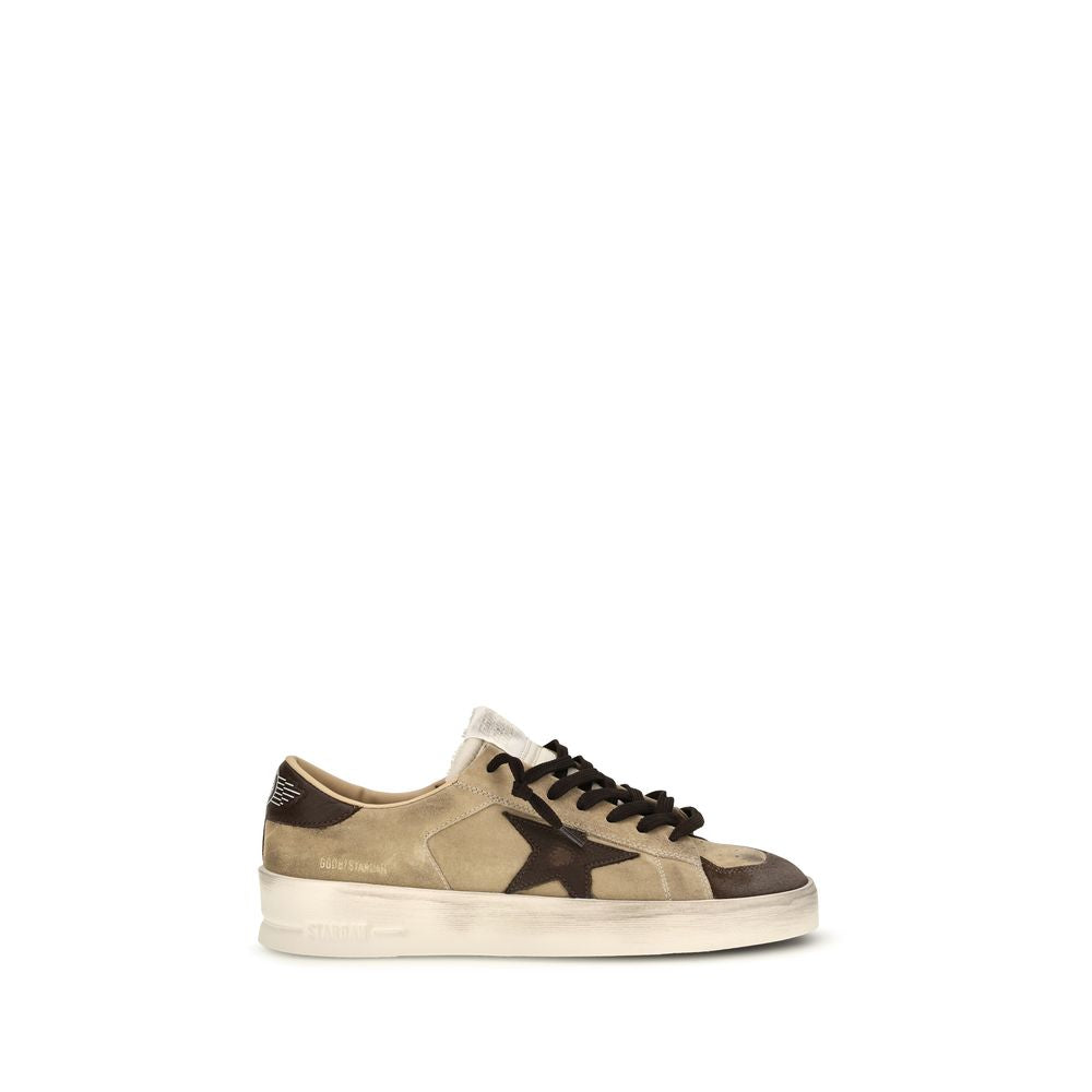 Baskets Golden Goose en cuir de veau beige Bos Taurus