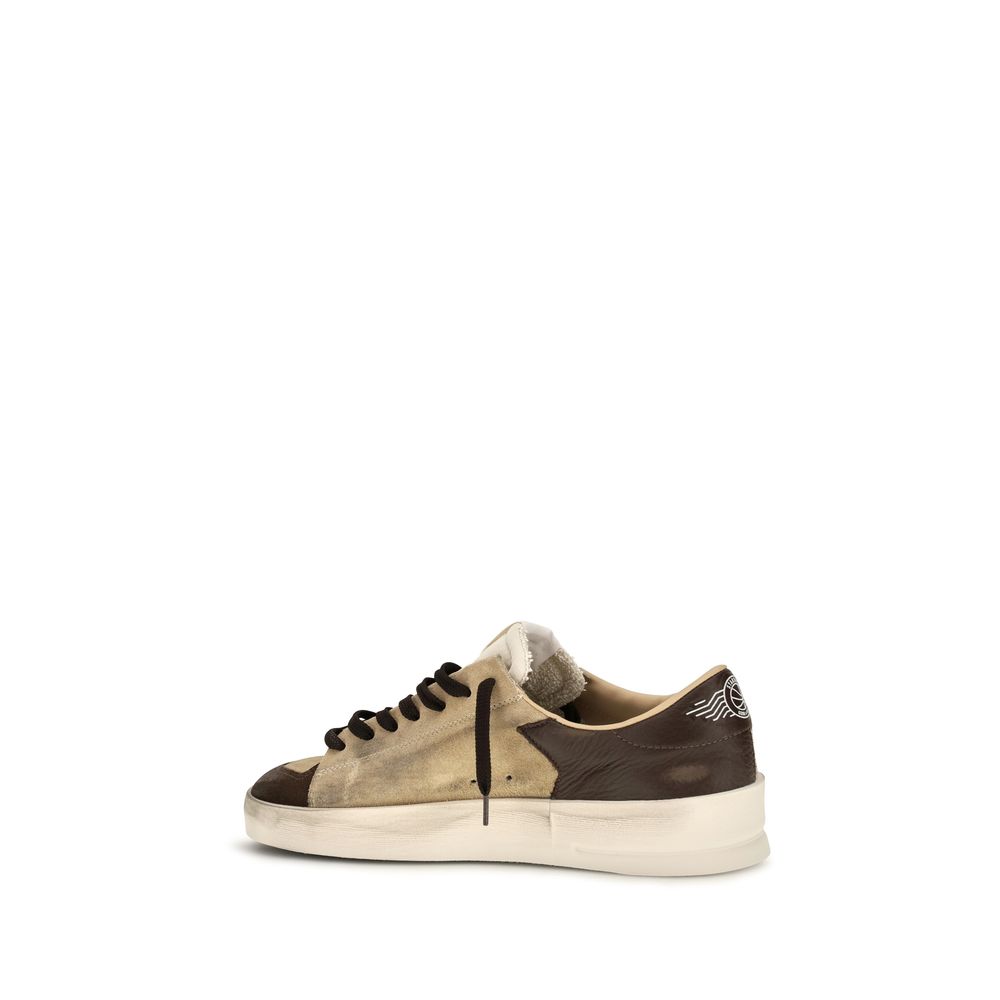 Baskets Golden Goose en cuir de veau beige Bos Taurus