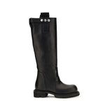 Bottes de pluie Rick Owens en cuir de veau noir Bos Taurus