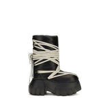 Rick Owens Bottes à lacets en cuir de veau noir Bos Taurus