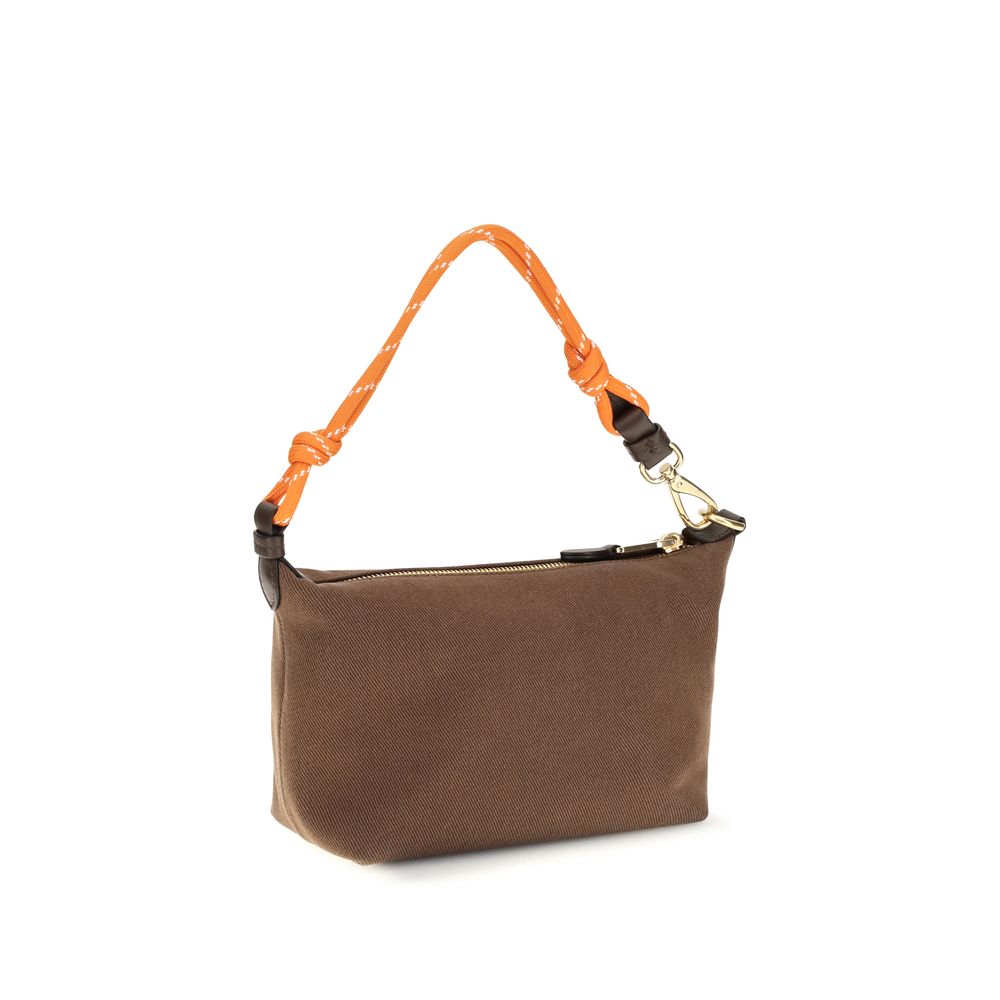 Sac à bandoulière en coton marron Miu Miu