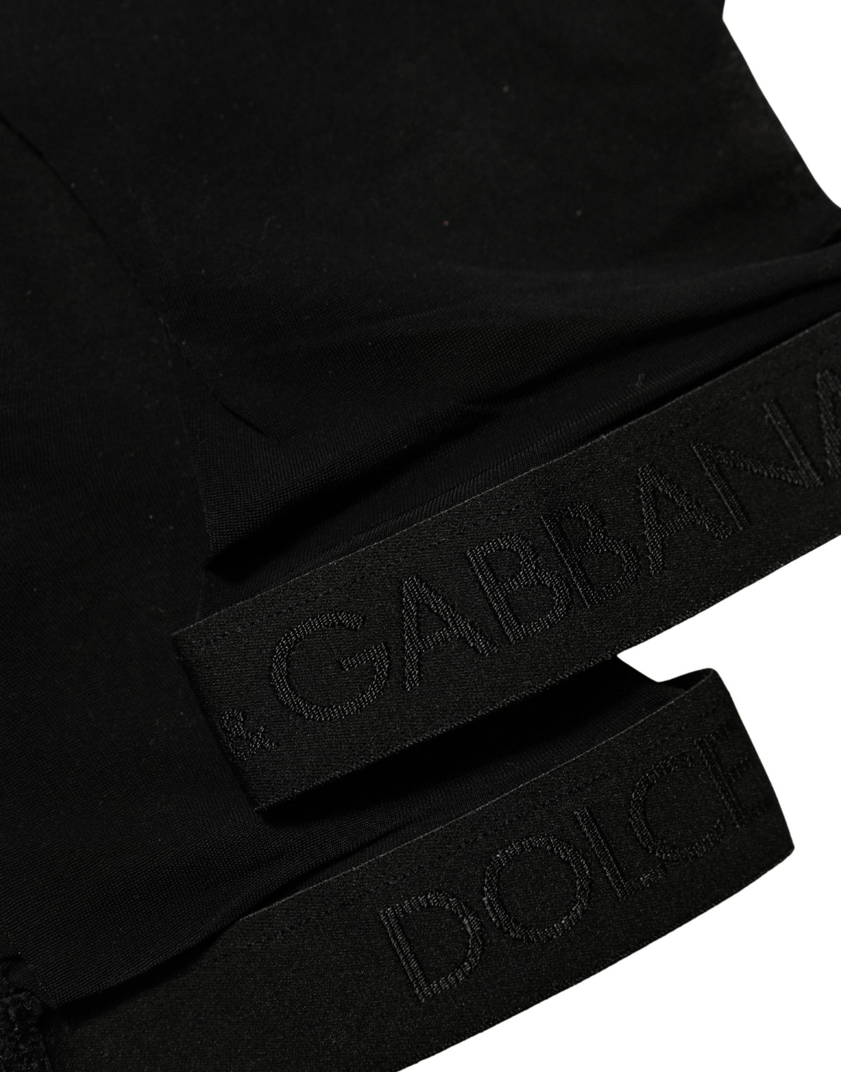 Chaussettes accessoires longues en veau Dolce & Gabbana en nylon noir avec logo pour femme