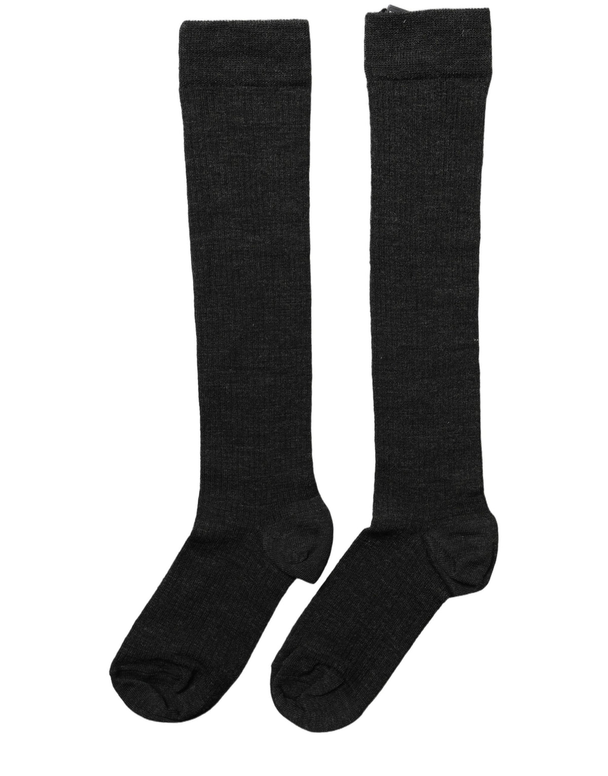 Chaussettes mi-mollet en maille de laine noire Dolce & Gabbana pour femme