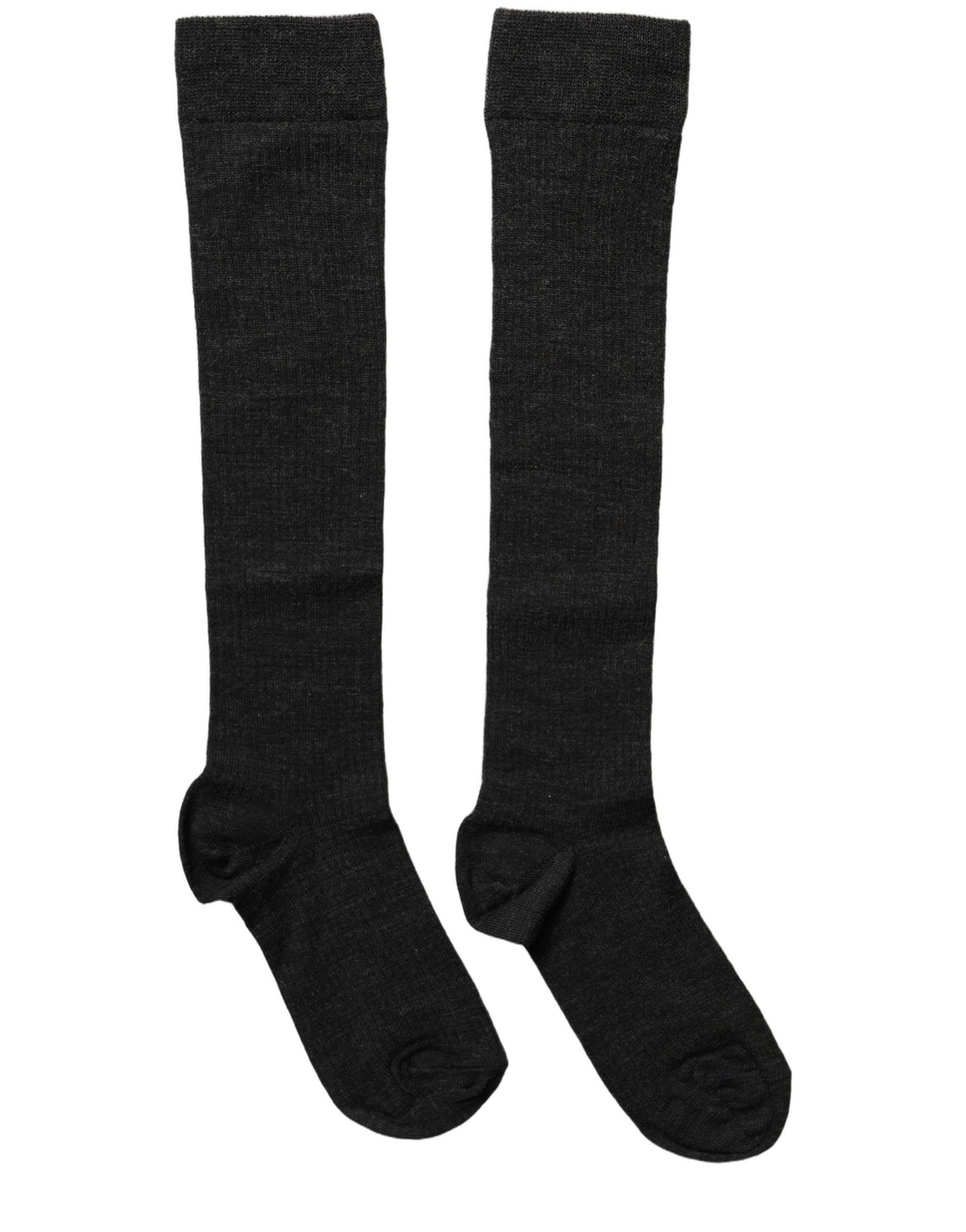 Chaussettes mi-mollet en maille de laine noire Dolce & Gabbana pour femme