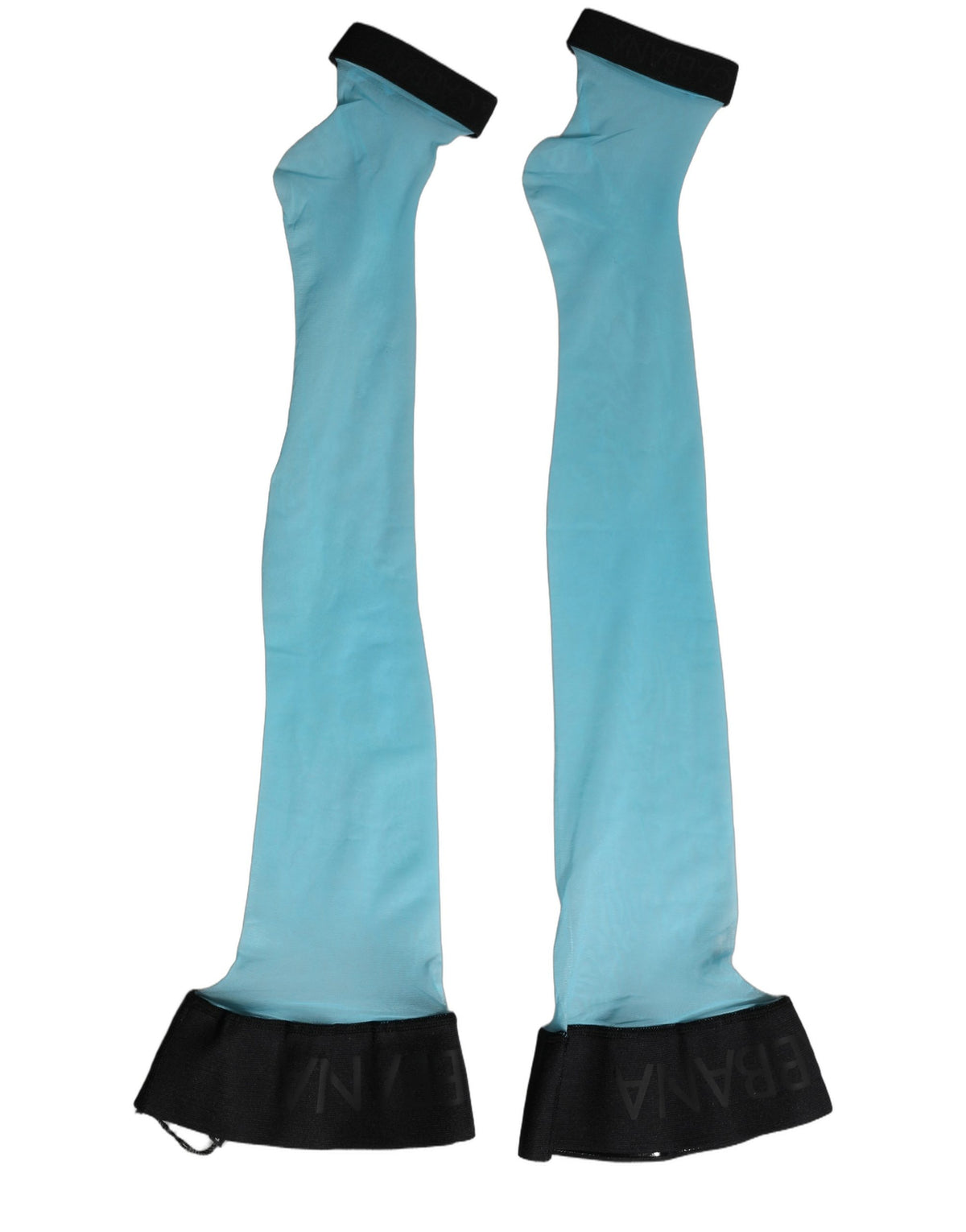 Chaussettes montantes pour femme Dolce & Gabbana Light Blue Nylon Thigh High Women Accessory