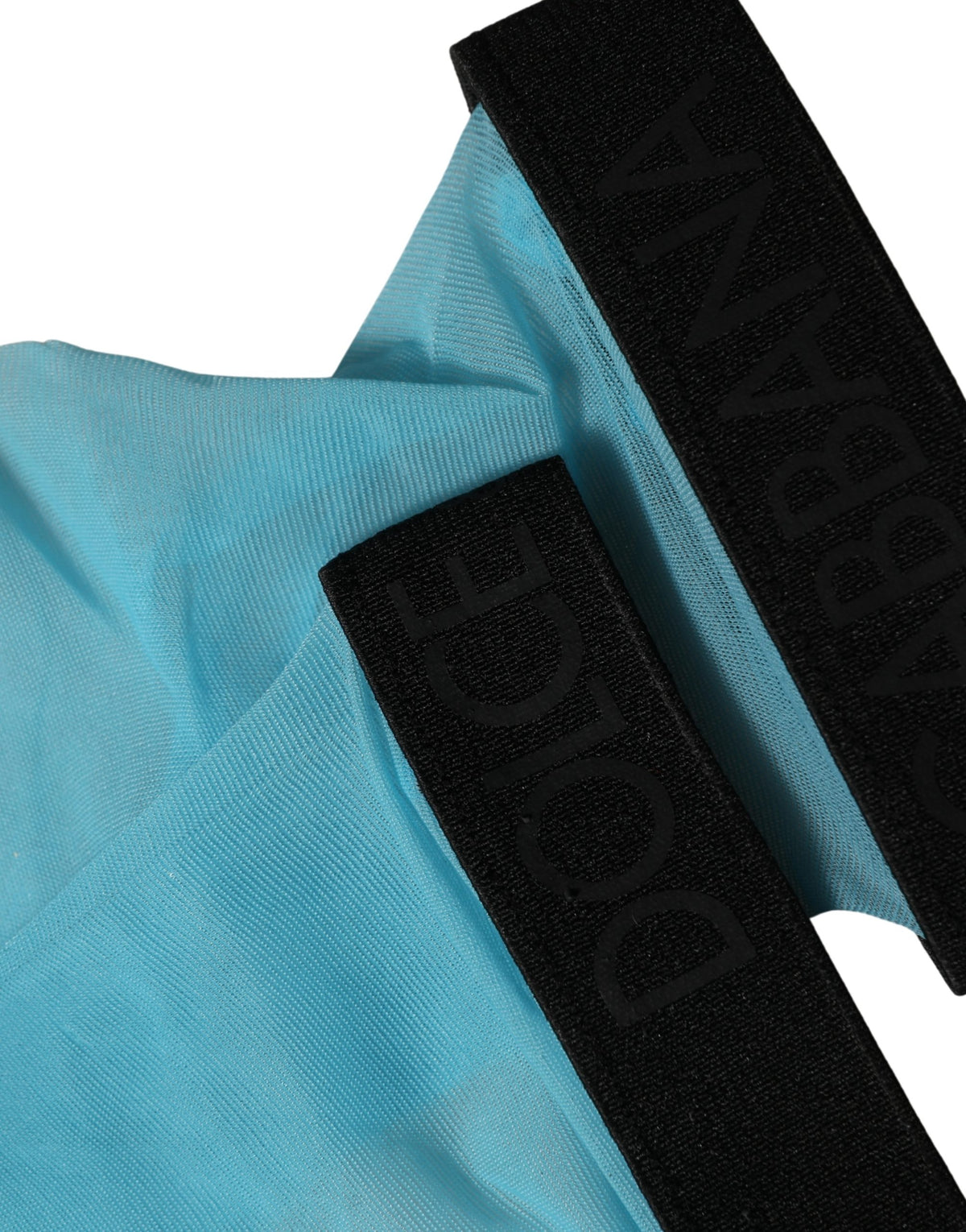 Chaussettes montantes pour femme Dolce & Gabbana Light Blue Nylon Thigh High Women Accessory