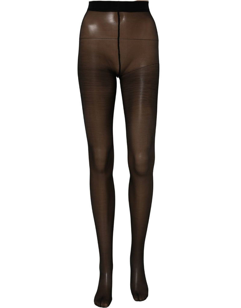 Dolce & Gabbana Black Nylon Tights Stocking Pantyhose Socks