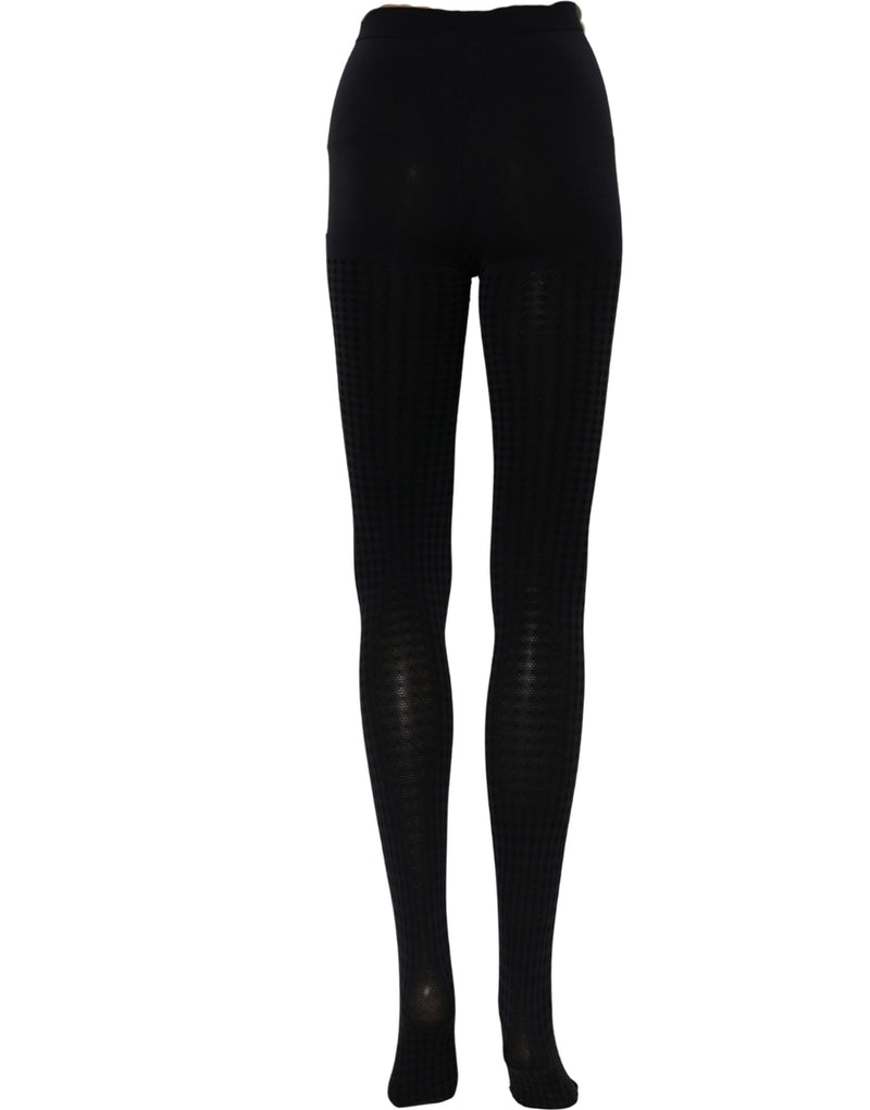 Dolce & Gabbana Black Nylon Tights Stocking Pantyhose Socks