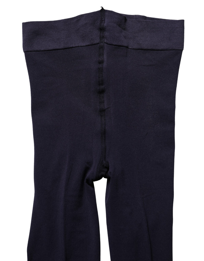 Dolce & Gabbana Dark Blue Nylon Sheer Tights Stockings Socks