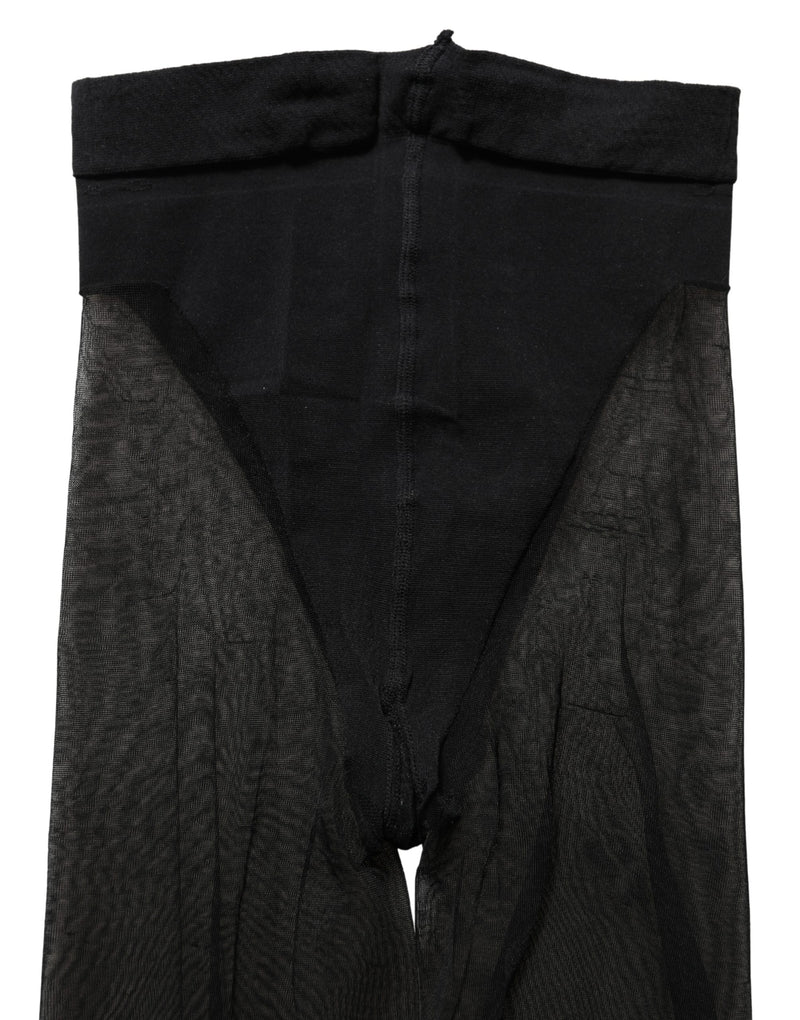 Dolce & Gabbana Black Nylon Sheer Tights Stockings Pantyhose Socks