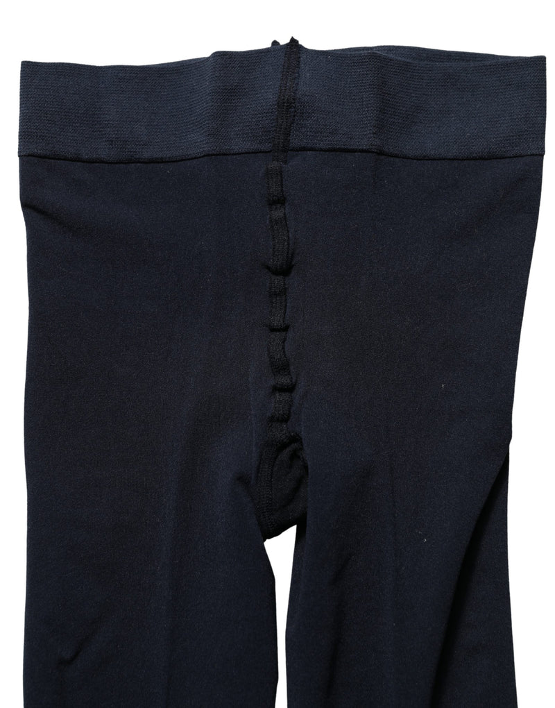 Dolce & Gabbana Dark Blue Nylon Sheer Tights Stockings Socks