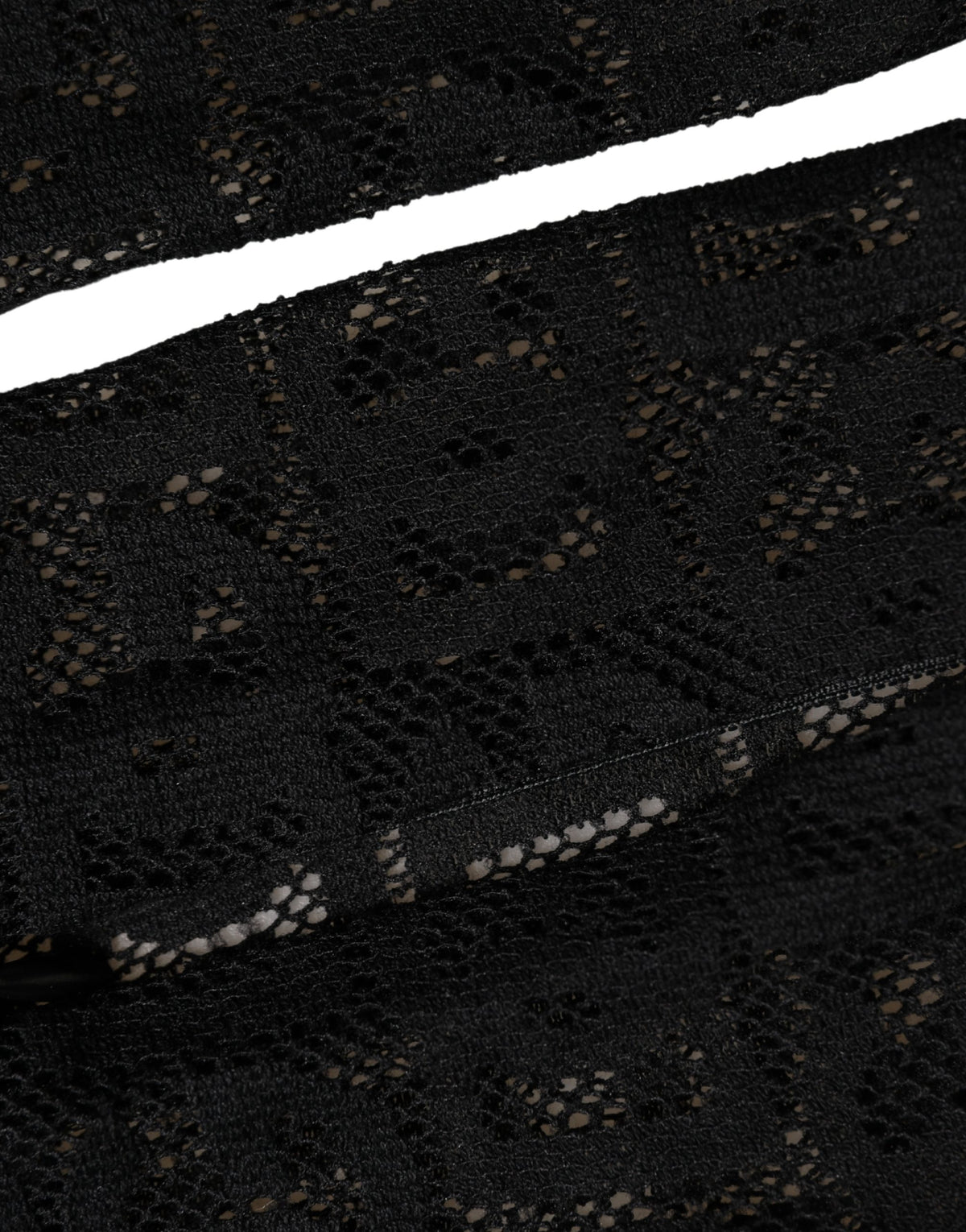 Chaussettes hautes Dolce & Gabbana noires transparentes en nylon à logo DG