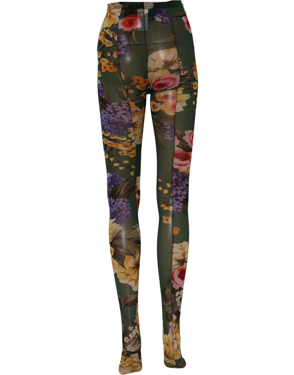 Collants en résille florale rouge Dolce & Gabbana