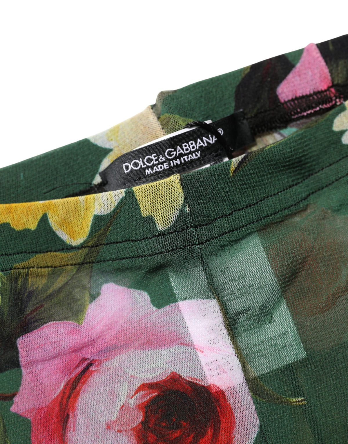 Collants en résille florale rouge Dolce & Gabbana