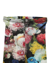 Dolce & Gabbana Collant Transparent à Imprimé Floral Noir Chaussettes