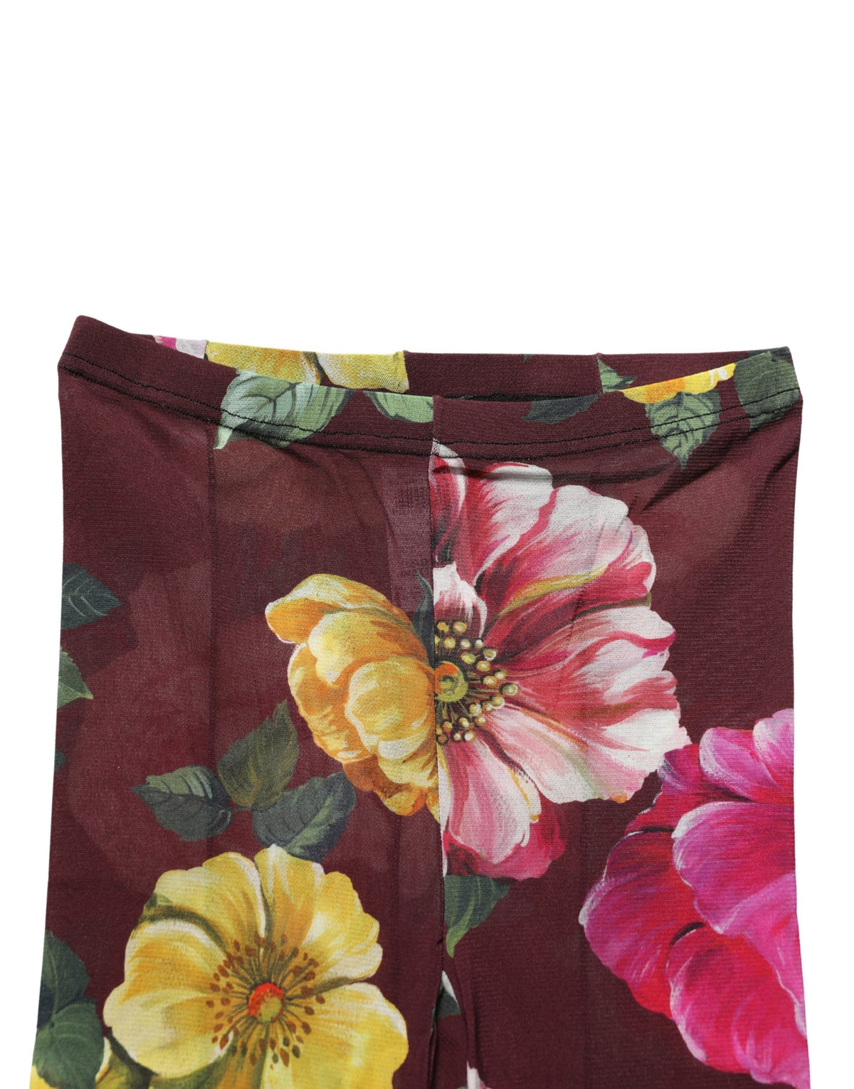 Collant transparents Dolce & Gabbana à motif floral bordeaux