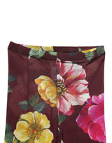 Collant transparents Dolce & Gabbana à motif floral bordeaux