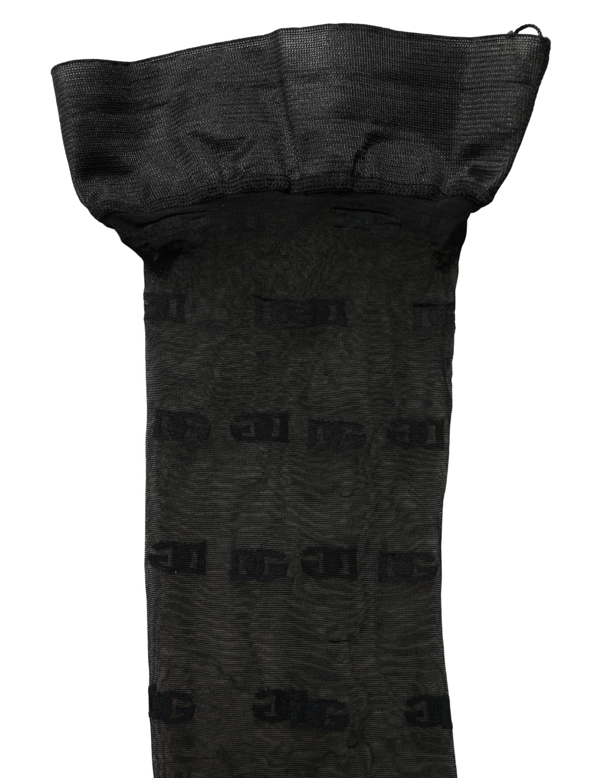 Dolce & Gabbana Collants Mi-Bas Chaussettes Monogramme Logo Transparent Noir