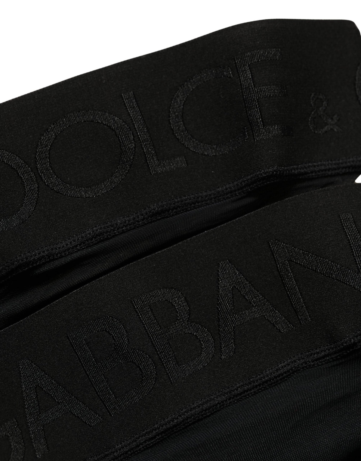 Dolce & Gabbana Chaussettes hautes accessoire femme en nylon noir à logo