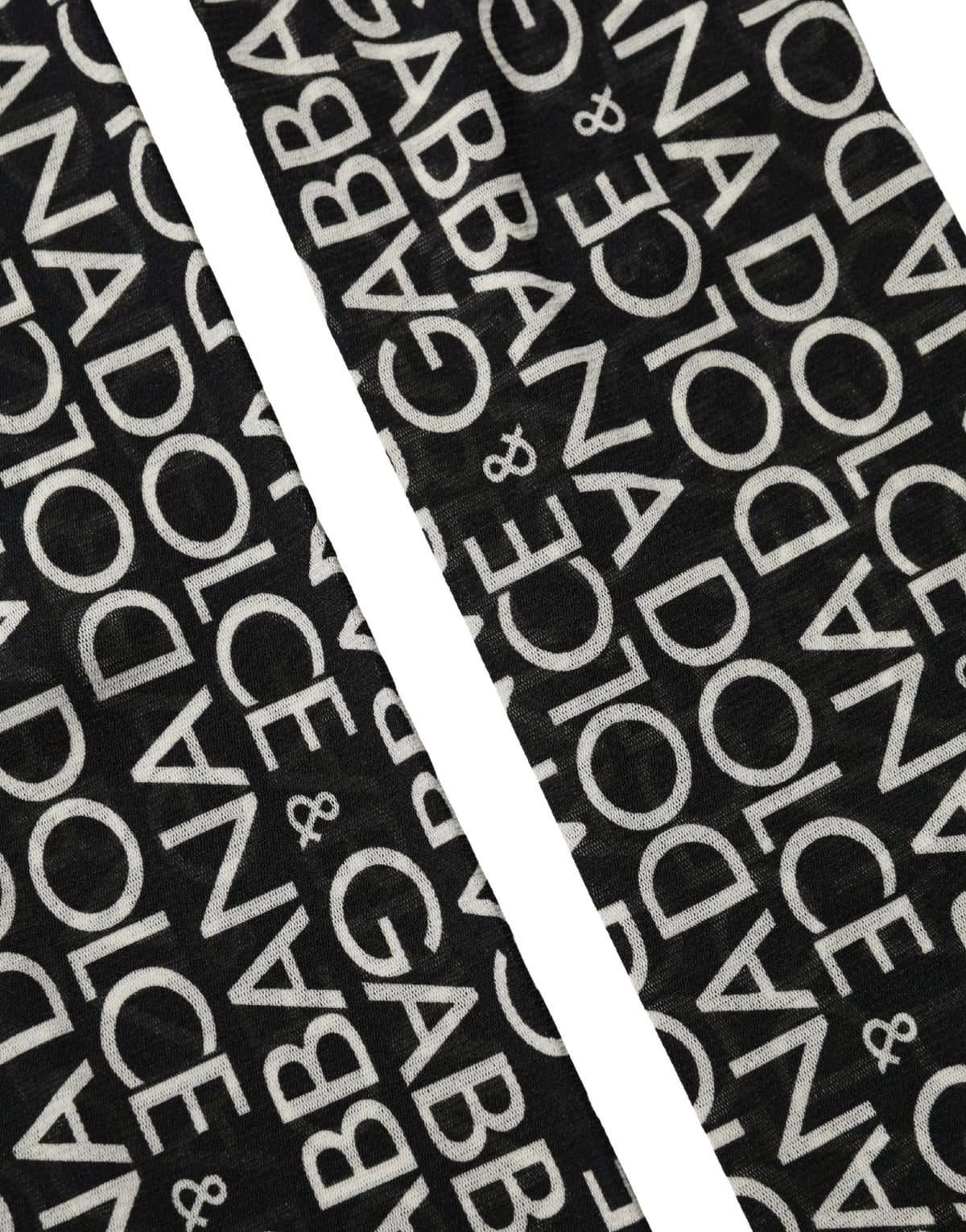 Dolce & Gabbana Chaussettes hautes fines noires monogrammées à logo