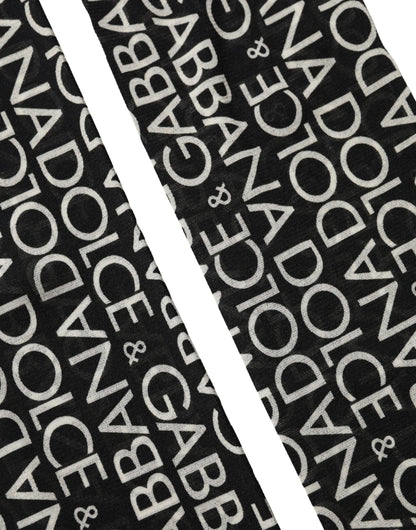 Dolce & Gabbana Black Sheer Logo Monogram High Stockings Socks