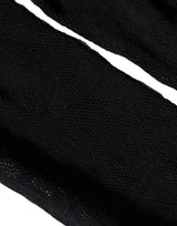 Chaussettes montantes Dolce & Gabbana en tissu résille extensible noir à imprimé intégral
