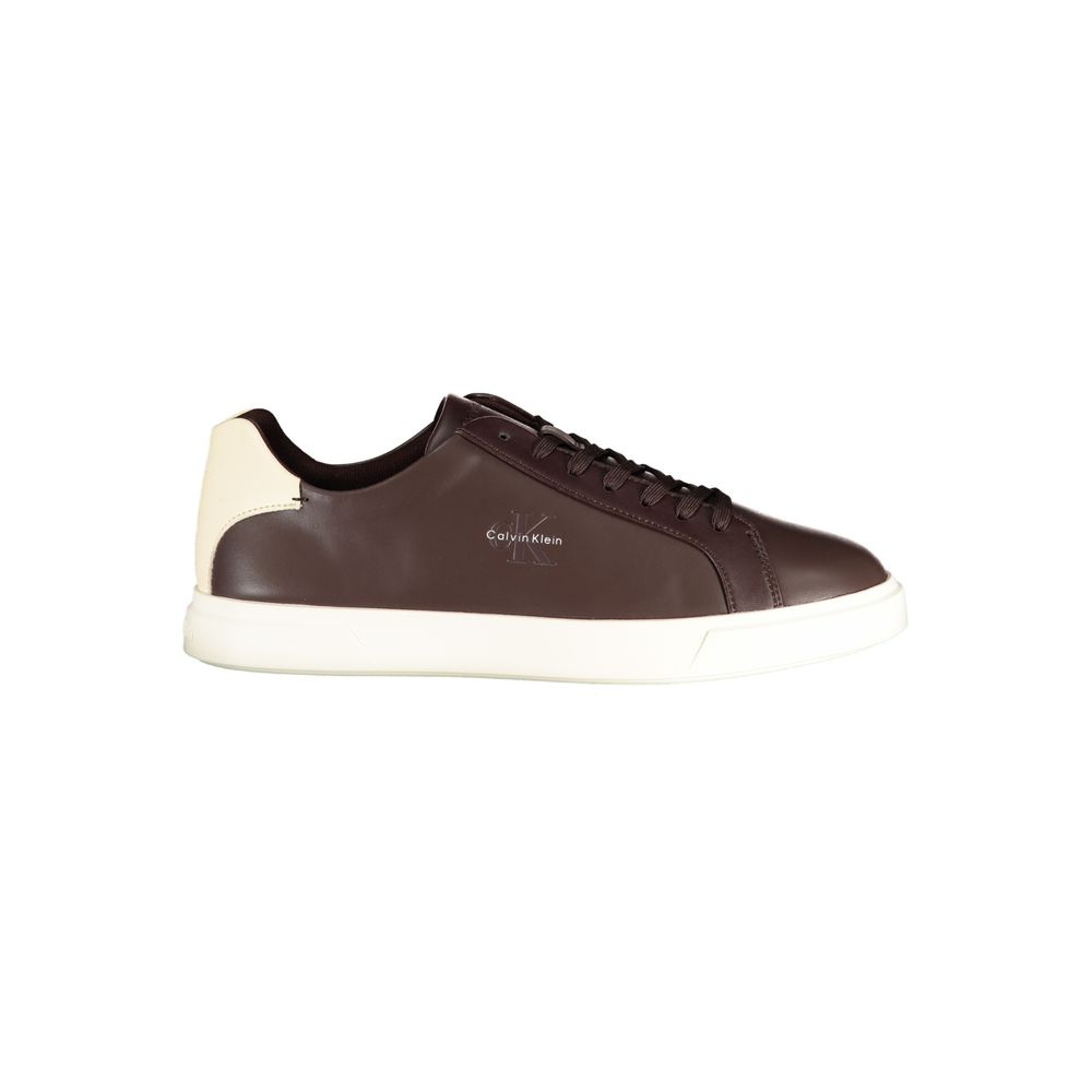 Baskets marron en polyuréthane Calvin Klein pour homme