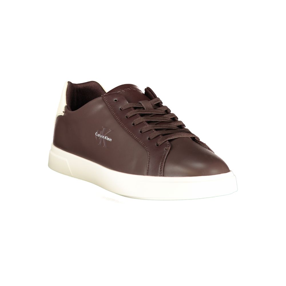 Baskets marron en polyuréthane Calvin Klein pour homme