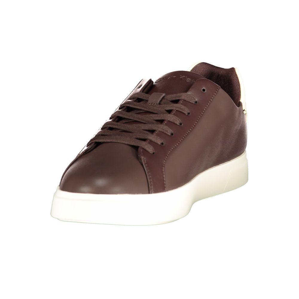 Baskets marron en polyuréthane Calvin Klein pour homme