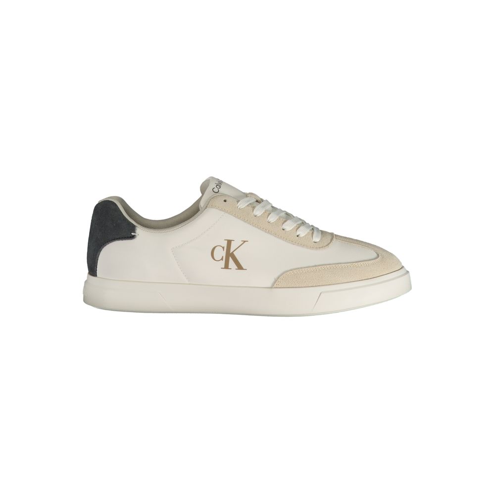 Baskets blanches en polyester Calvin Klein pour homme