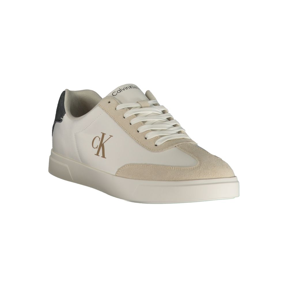 Baskets blanches en polyester Calvin Klein pour homme