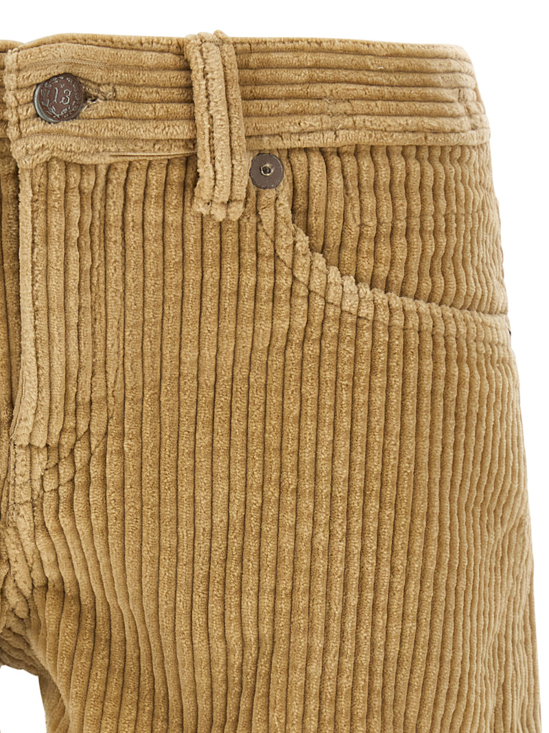 R13 Beige Cotton Bermuda Shorts