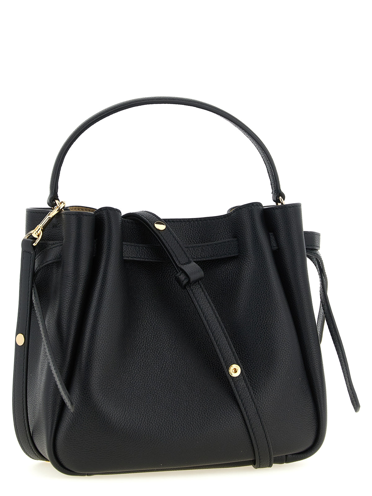 Sac bandoulière en cuir de vachette noir Tory Burch
