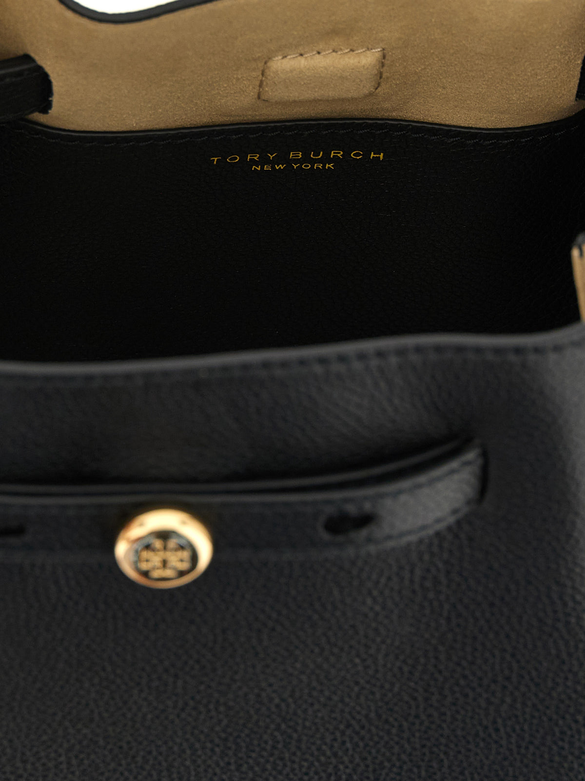 Sac bandoulière en cuir de vachette noir Tory Burch