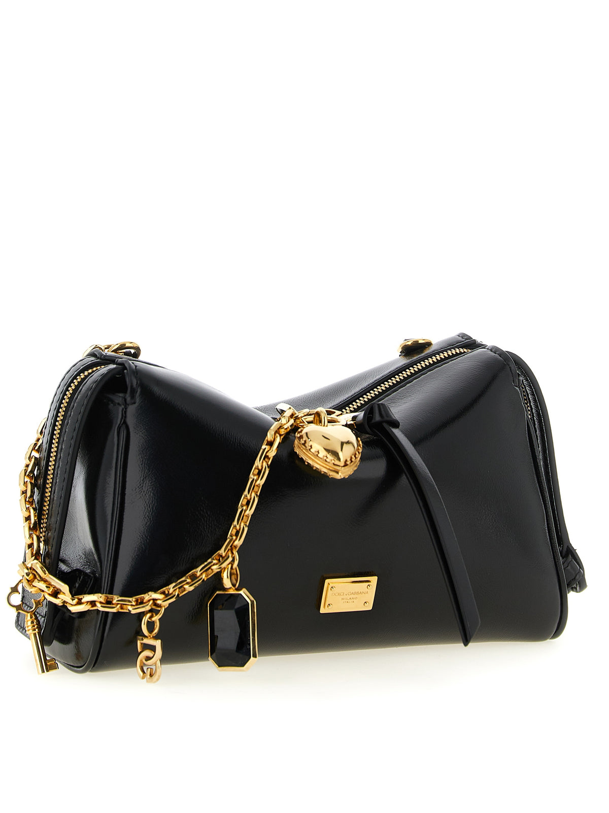 Sac à main en cuir de veau noir Dolce & Gabbana