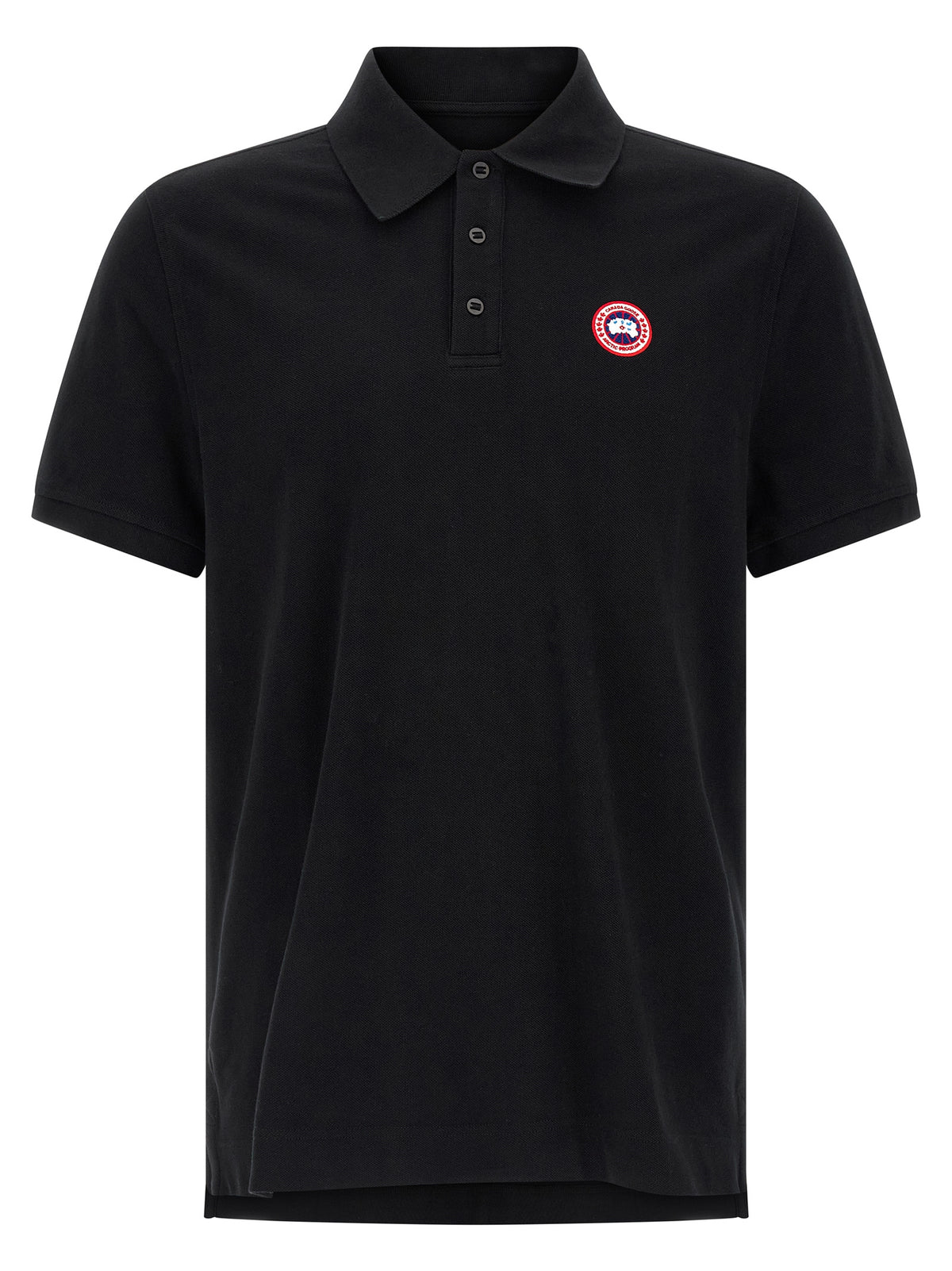 Polo en coton noir Canada Goose