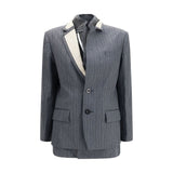 Veste Sacai en laine grise Oves Aries