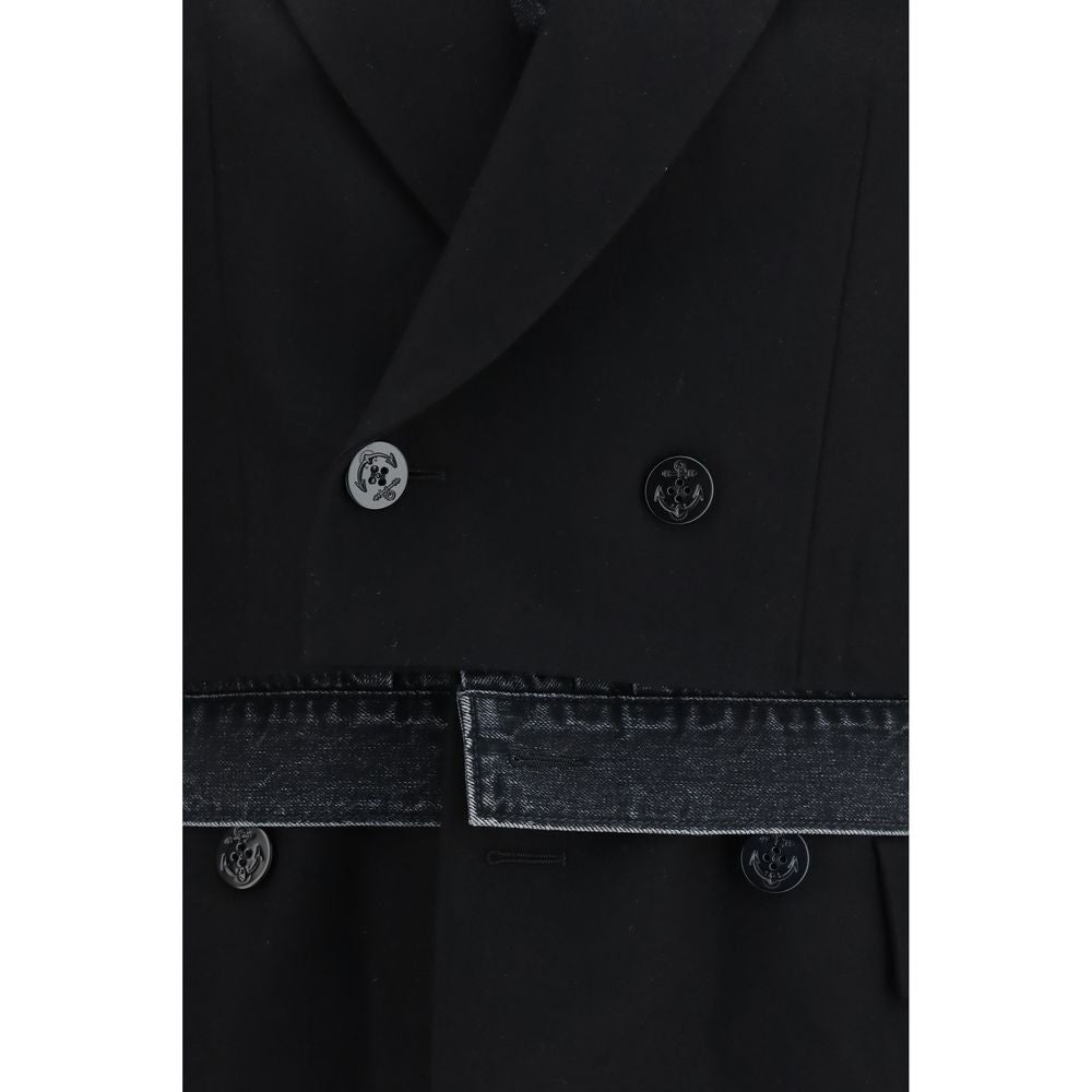 Veste en jean Sacai Black Wool Oves Aries