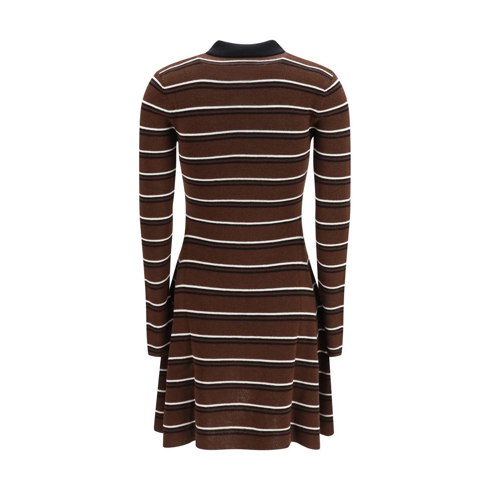 Robe décontractée Ganni Oves Aries en laine marron