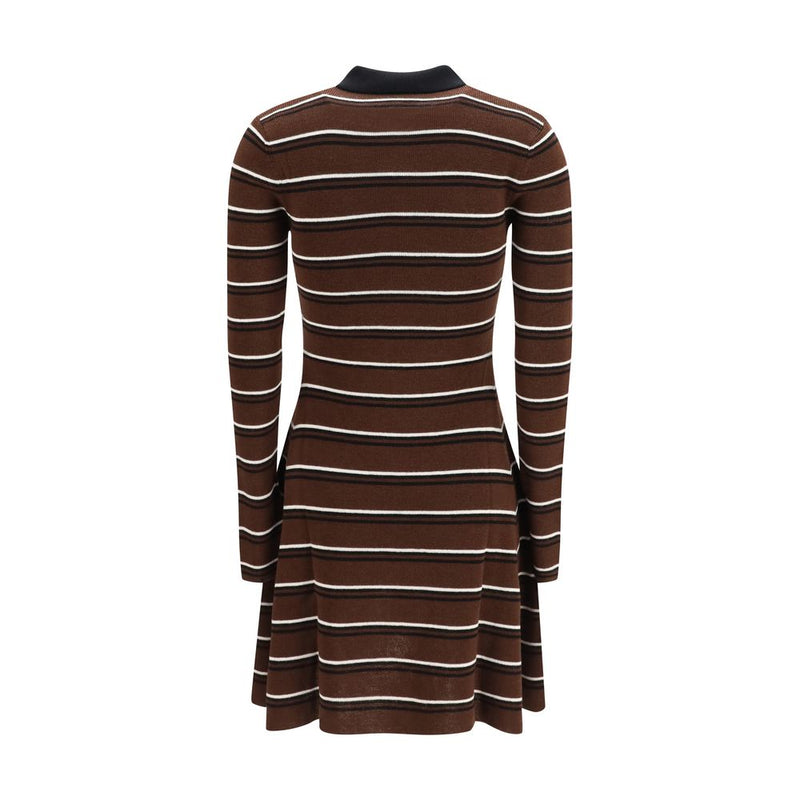 Ganni Brown Wool Oves Aries Casual Dress
