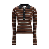 Ganni Polo en laine Oves Aries marron